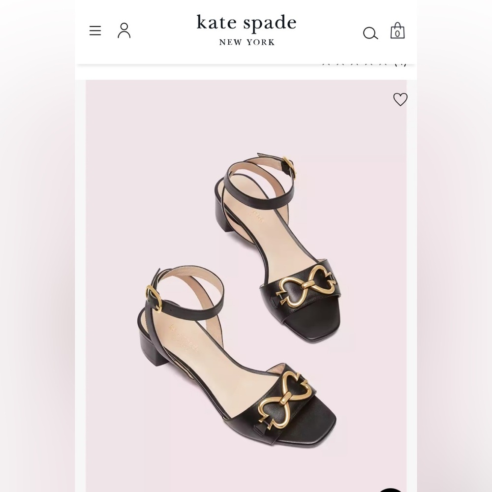 Kate Spade New York Lagoon Heart Chain Patent Leather Sandals Size 6